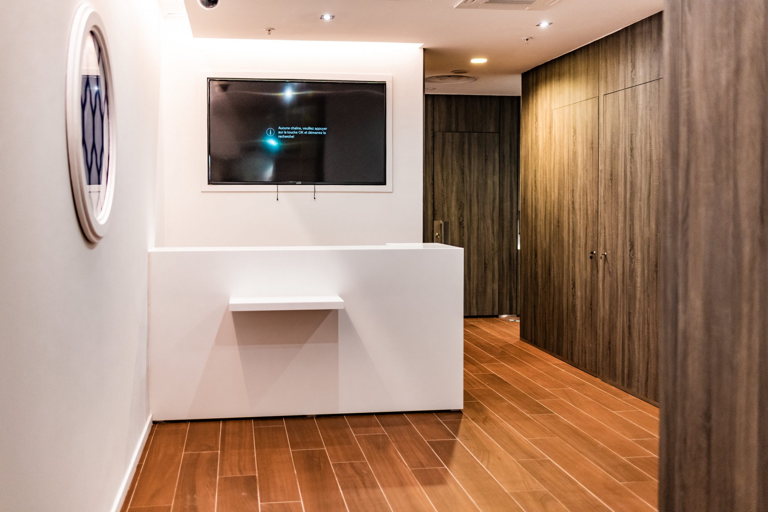 Accueil de l'espace sanitaire du centre commercial CAP 3000, après travaux